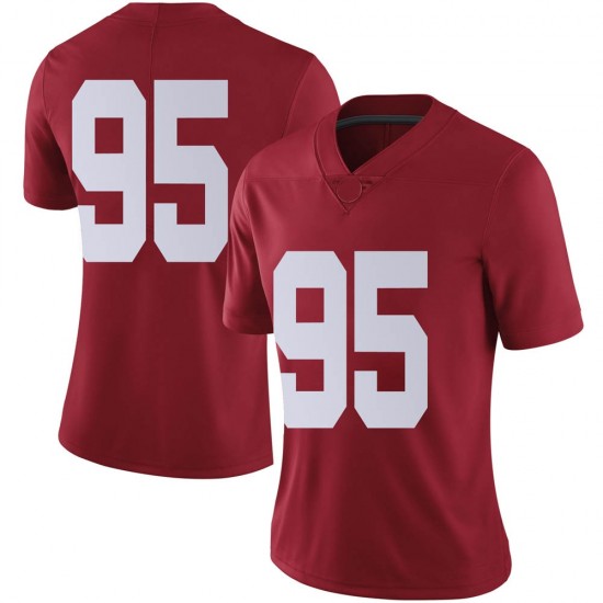 Alabama Crimson Tide Women's Jack Martin #95 No Name Crimson NCAA Nike Authentic Stitched College Football Jersey WE16Z57UB
